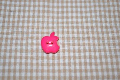 Knopf 17mm 2-Loch Bitten Apple klein pink