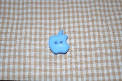 Knopf 20mm 2-Loch Bitten Apple mittel hellblau