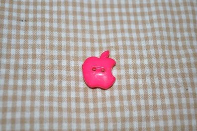 Knopf 20mm 2-Loch Bitten Apple mittel pink