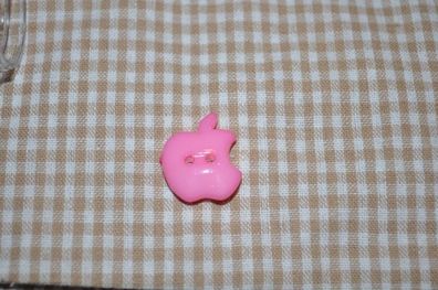 Knopf 20mm 2-Loch Bitten Apple mittel rosa