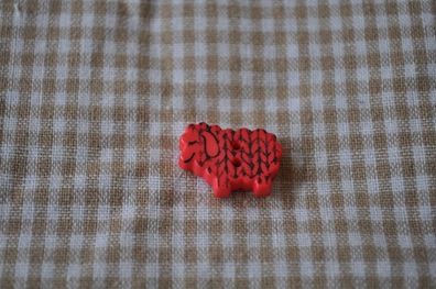 Knopf Schaf rot