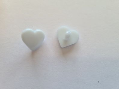 Knopf 15mm Öse Herz Pastellblau
