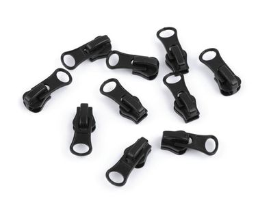 Schieber/Zipper 3mm grob Schwarz