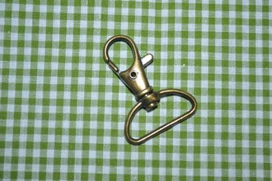 Karabinerhaken 28 x 40 mm Messing