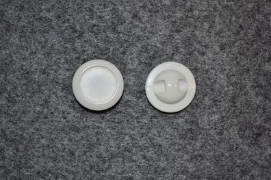 Knopf 17mm Öse verdecktes annähen Weiß