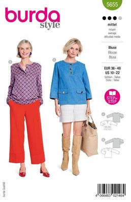 Schnittmuster Bluse Burda 5655