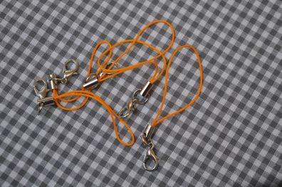 Handyanhänger mit Karabinerhaken orange