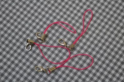 Handyanhänger mit Karabinerhaken pink