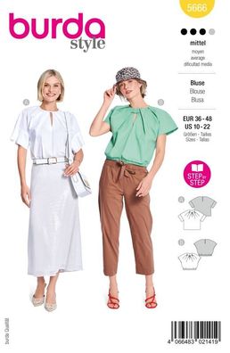 Schnittmuster Bluse Burda 5666