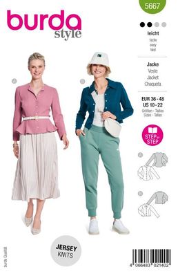 Schnittmuster Cardigan Burda 5667