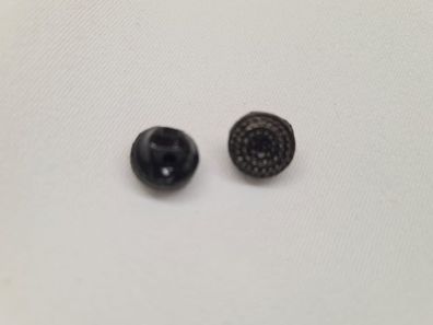 Knopf 10mm Öse Seilmuster Schwarz