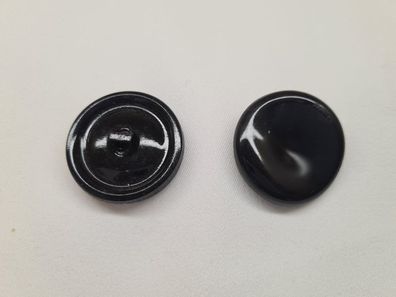 Knopf 31mm Öse Schmelzoptik Schwarz