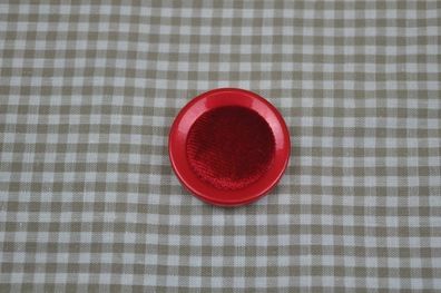 Knopf Velour groß rot