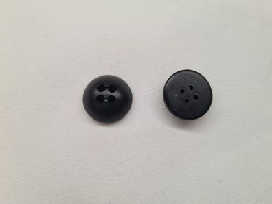 Knopf 17mm 4-Loch Halbkugel Schwarz