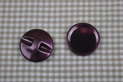 Knopf Velour klein lila/weinrot
