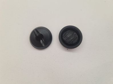 Knopf 22mm Öse Stopfenlook Schwarz