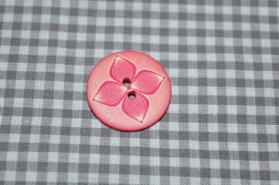 Knopf Tante Ema Tango Blumen groß pink