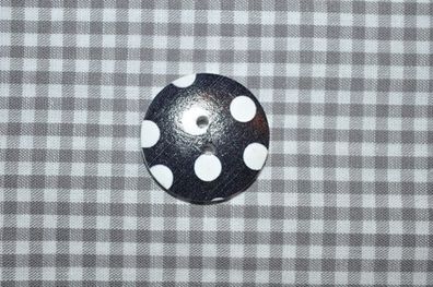 Holz Knopf Dots schwarz