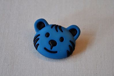 Knopf Tigerkopf petrol