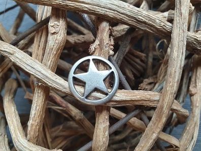 Knopf 18mm Öse Metall Stern
