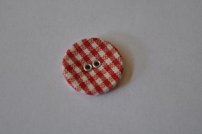 Knopf mit Stoff bezogen rot