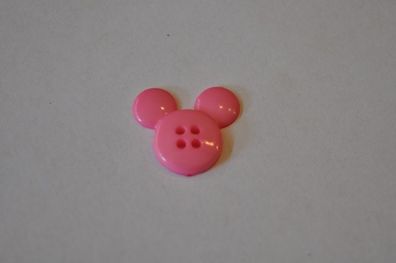Knopf Maus Kopf rosa