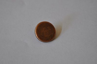 Knopf 14mm Metall rund bronze