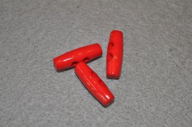 Polyesterknebel 2-Loch 2cm rot