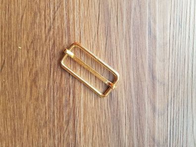 Schieber Gurtversteller 16 x 38 mm gold