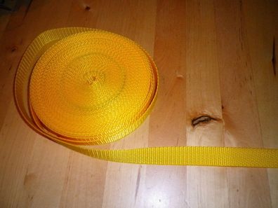 Gurtband 20 mm Gelb