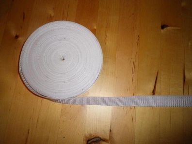 Gurtband 25 mm weiß