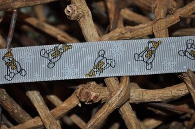 Ripsband * winterbär* grau