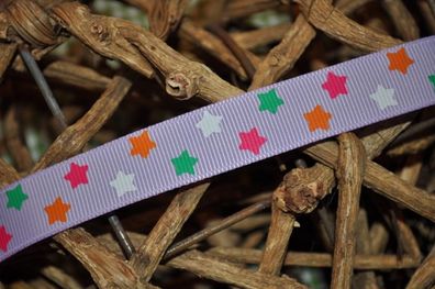 Ripsband * sterne* flieder