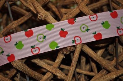 Ripsband * äpfel* rosa