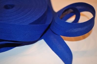 Schrägband gefalzt 20 mm royalblau