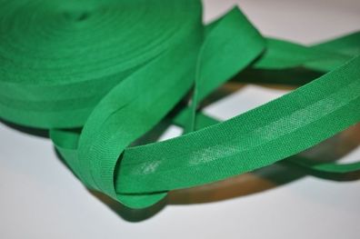 Schrägband gefalzt 20 mm grün
