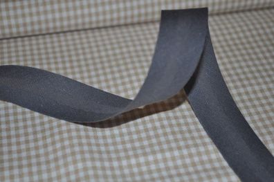 Schrägband gefalzt 20 mm dunkelgrau