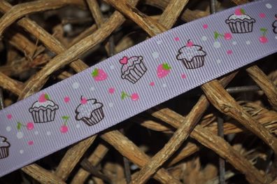 Ripsband * cupcakes* flieder breit