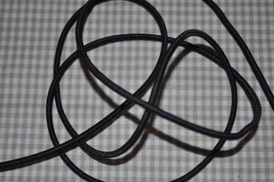 Gummikordel rund 3 mm schwarz