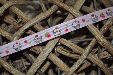 Ripsband * cupcakes* rosa schmal