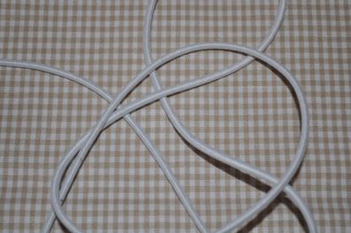 Gummikordel rund 3 mm weiß