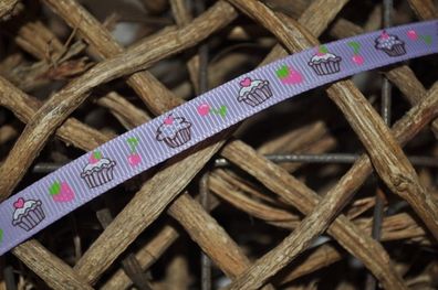 Ripsband * cupcakes* flieder schmal