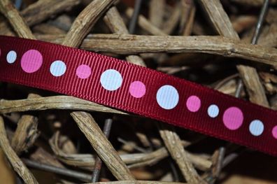 Ripsband * Dots* weinrot