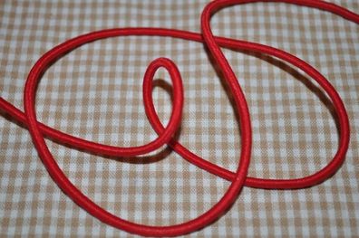 Gummikordel rund 3 mm dunkel rot