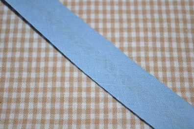Schrägband gefalzt 20 mm Hellblau