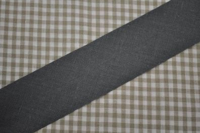 Schrägband gefalzt 30 mm dunkelgrau