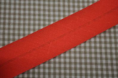 Schrägband gefalzt 30 mm hellrot