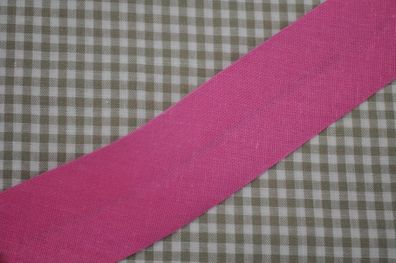 Schrägband gefalzt 30 mm rosa pink
