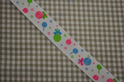 Ripsband Lolli weiß