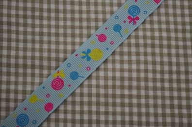 Ripsband Lolli helblau